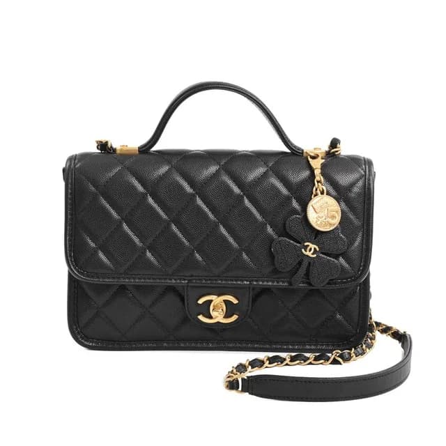 Chanel Shoulder Bag Top Handle Flap in Caviar leather from The Reluxe, photo 1 of 1
