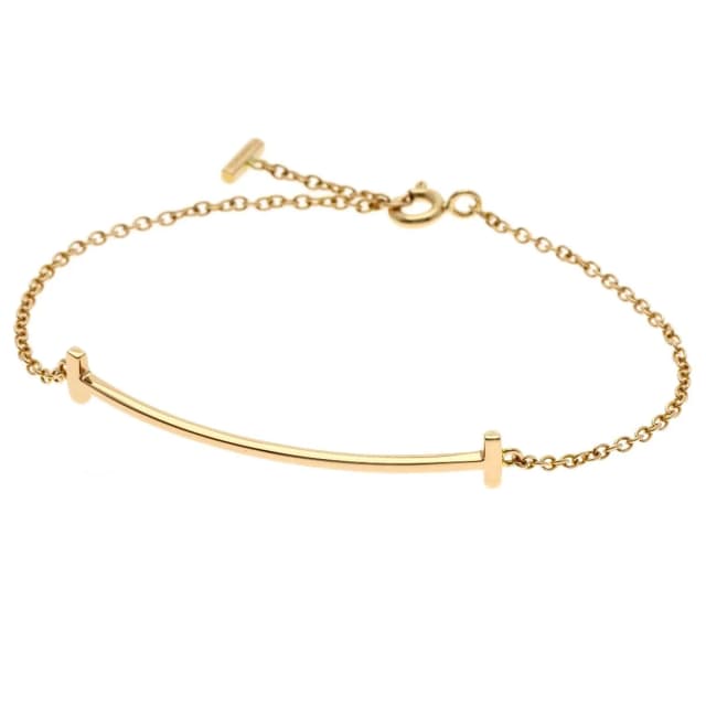 Tiffany & Co. T Smile Small Bracelet 18k Pink Gold in Pink from The Reluxe, photo 1 of 1