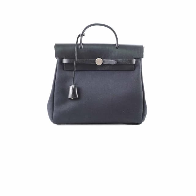 Hermès Herbag Canvas Backpack Noir in Black Canvas from The Purse Affair, photo 1 of 1