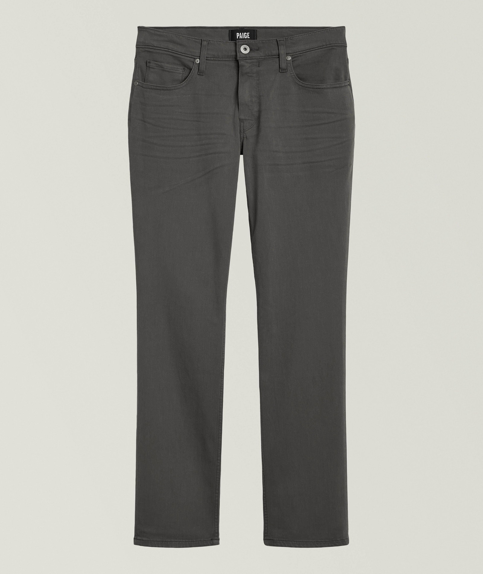 Paige Federal Transcend Slim-Straight Jeans in Grey 54% rayon, 26% cotton, 17% polyester, 3% spandex, image 1 of 1 from Harry Rosen