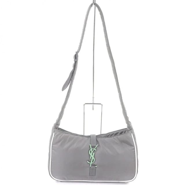 Saint Laurent Nylon Cassandra Logo Shoulder Bag Gray in Grey Nylon from The Reluxe, photo 1 of 1
