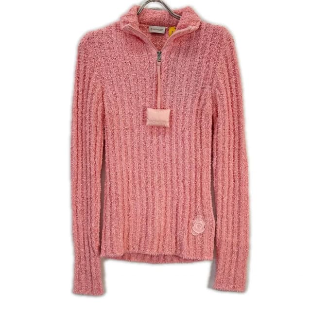 Moncler Genius JW Anderson Ciclsta Toricot Pink Wool Blend Collaboration Logo in Pink Wool from The Reluxe, photo 1 of 1