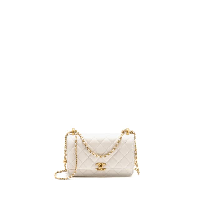 Chanel 24C Gold Crush Wallet On Chain Calfskin White GHW (Microchip) in White Calfskin from EMIER, photo 1 of 1