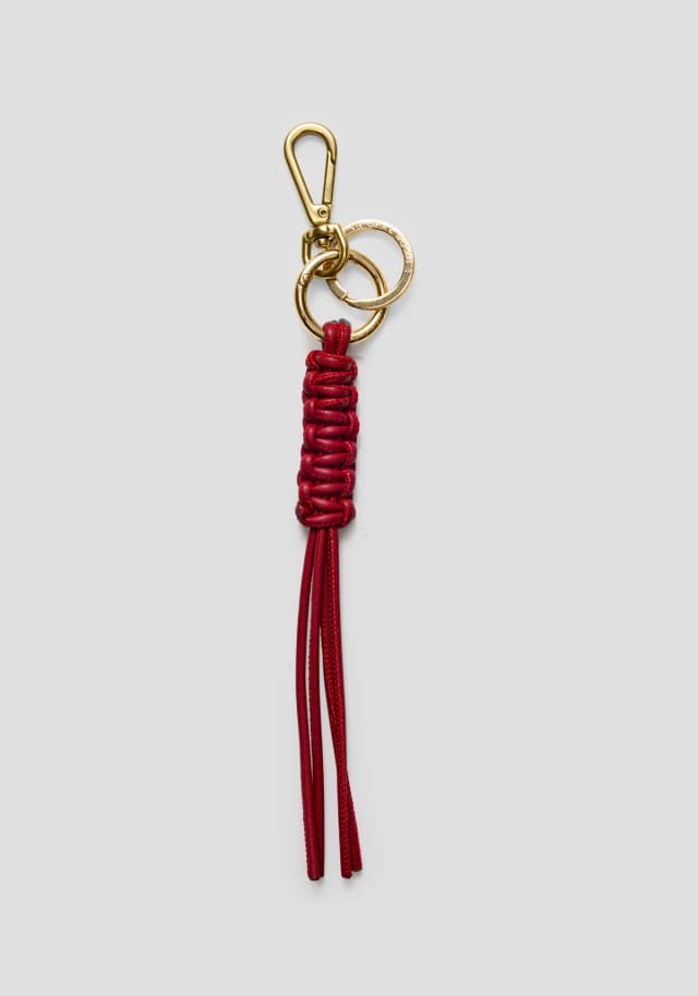 VIKTORIA & WOODS V&W Braided Keychain in CHERRY, image 1 of 1 from Viktoria & Woods