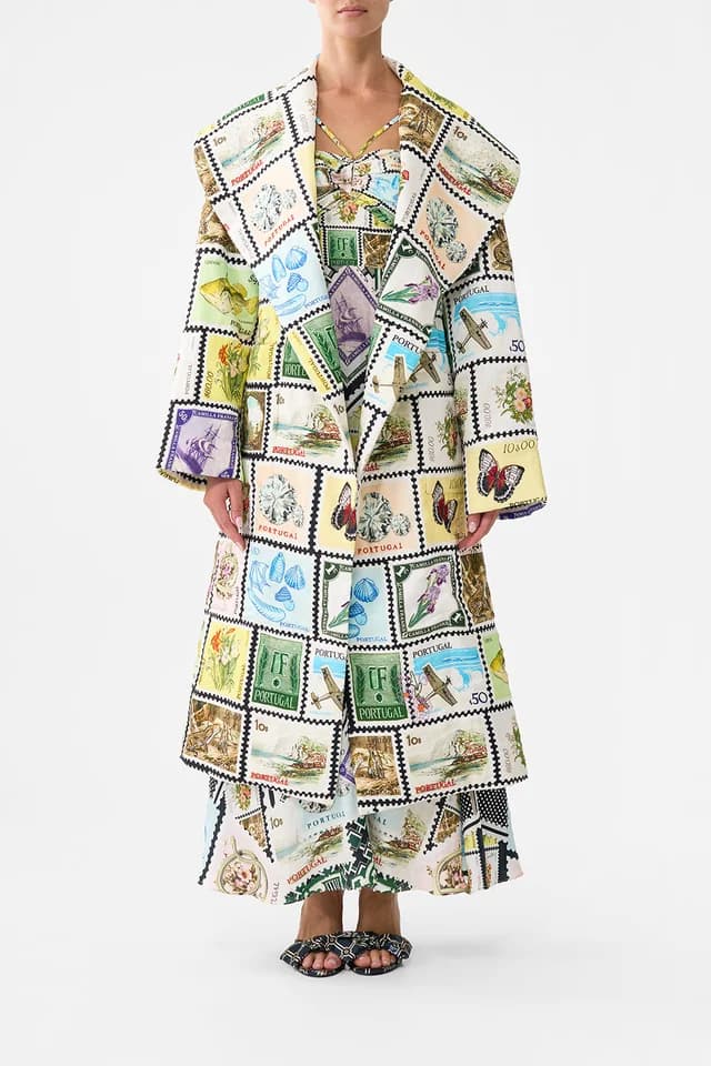 Camilla eBoutique QUILTED LONG WRAP COAT MY PORTO PEN PAL, image 1 of 1 from CAMILLA