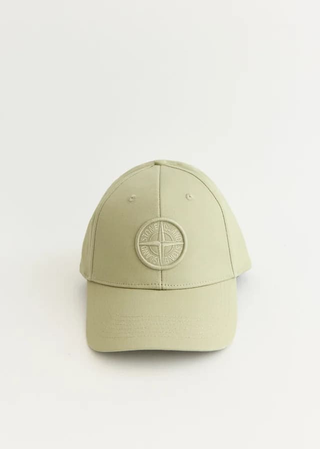 Stone Island Raised Embroidery Cotton Baseball Cap in V0055 - SAGE, image 1 of 1 from Incu