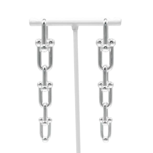 Tiffany & Co. HardWear Graduated Link 925 Sterling Silver Earrings in Silver from The Reluxe, photo 1 of 1