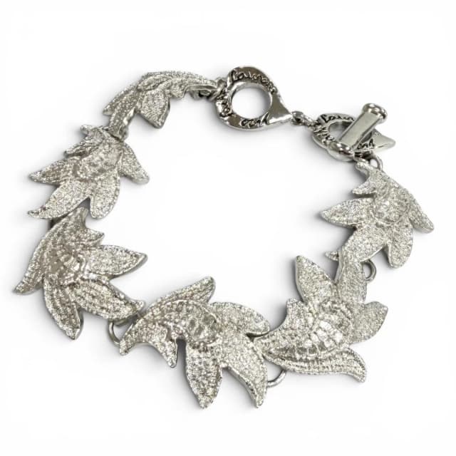 Saint Laurent Rhodium Heart Toggle Bracelet Silver in Silver from The Reluxe, photo 1 of 1