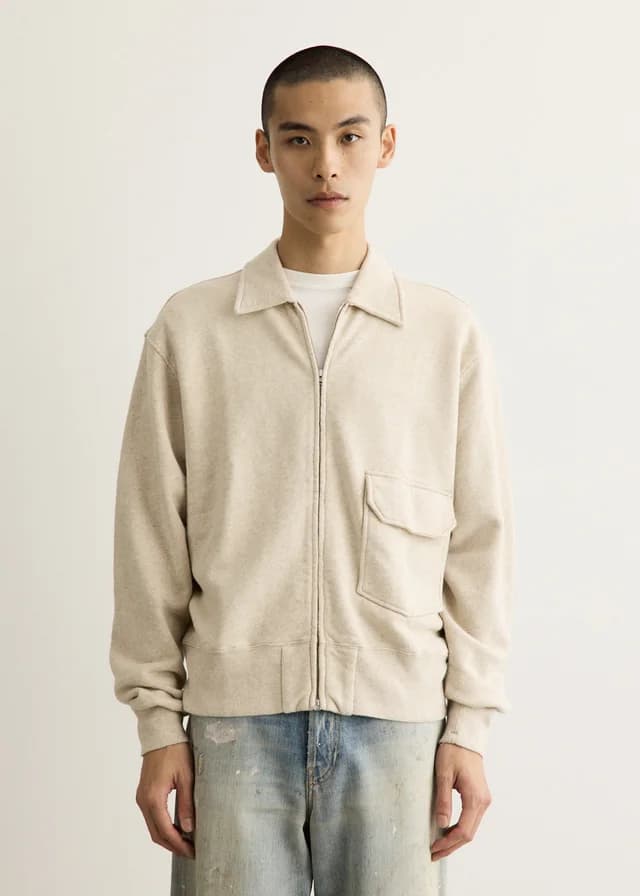 Norse Projects Bandak Cotton Linen Loopback Jacket in Natural, image 1 of 1 from Incu