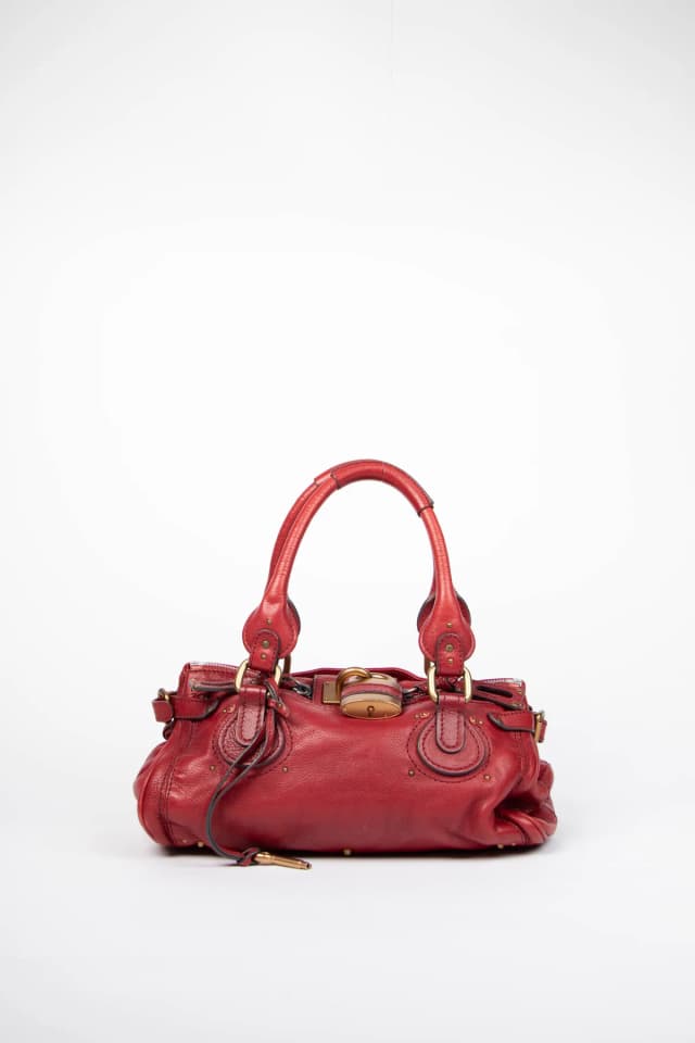 2000s Chloe Red Leather Paddington Shoulder Bag in Red Leather from Break Archive, photo 1 of 1