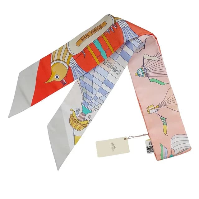 Hermès Scarf Twilly les Folies du Ciel Madness in the Sky Silk Multi 14 in Silk from The Reluxe, photo 1 of 1