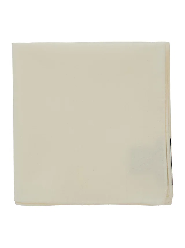 Giorgio Armani Virgin Wool Pocket Square — White Accessory in White Wool from HEWI, photo 1 of 1