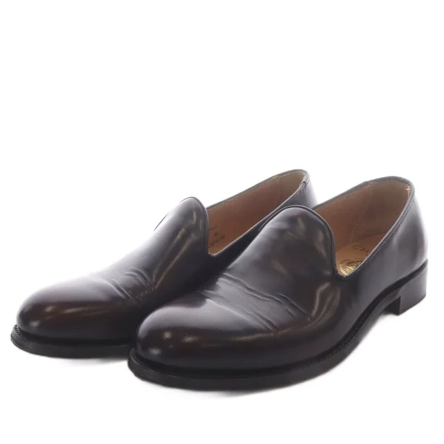 Celine Joseph Cheaney Slip on Shoes British Made Custom Loafers Leather Dark 4 in Leather from The Reluxe, photo 1 of 1