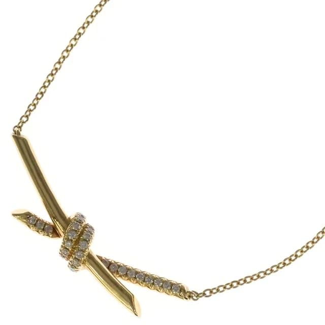 Tiffany & Co. Knot Diamond 18K Yellow Gold Pendant in Yellow from The Reluxe, photo 1 of 1