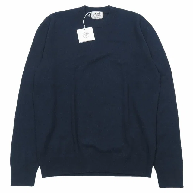 Hermès 100% Cashmere Elbow Patch Maillon Chaine D'Ancre Knit Sweater Long in Cashmere from The Reluxe, photo 1 of 1