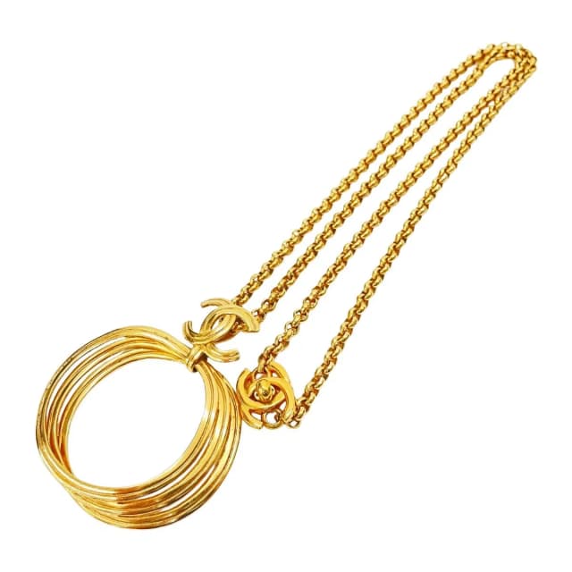 Chanel Pendant Spring Collection CC Logo Turnlock Gold Vintage in Gold from The Reluxe, photo 1 of 1