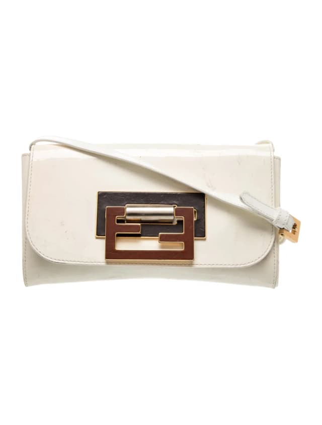 Fendi Patent Leather Crossbody Bag in white Patent leather from The RealReal, photo 1 of 1
