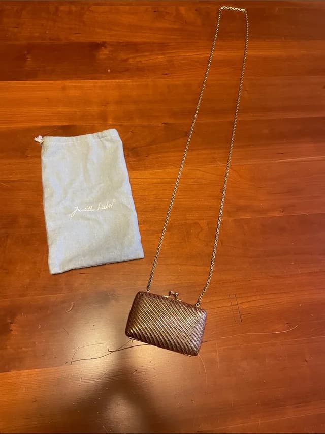 Judith Leiber Mini Crossbody / Clutch in gold|pink from Poshmark, photo 1 of 1