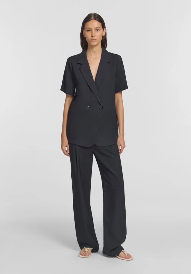VIKTORIA & WOODS Hepburn Shirt in BLACK, image 1 of 1 from Viktoria & Woods