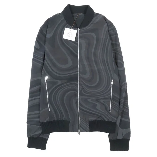 Hermès Bomber Jacket Nylon Zip Reversible All Over Print Long Sleeve Black 44 in Black Nylon from The Reluxe, photo 1 of 1