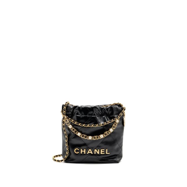 Chanel 24A Mini 22 Bag in Black Calfskin from EMIER, photo 1 of 1