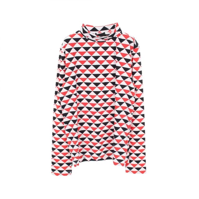 Prada Top Geometric Stretch Turtleneck Long in Nylon from The Reluxe, photo 1 of 1