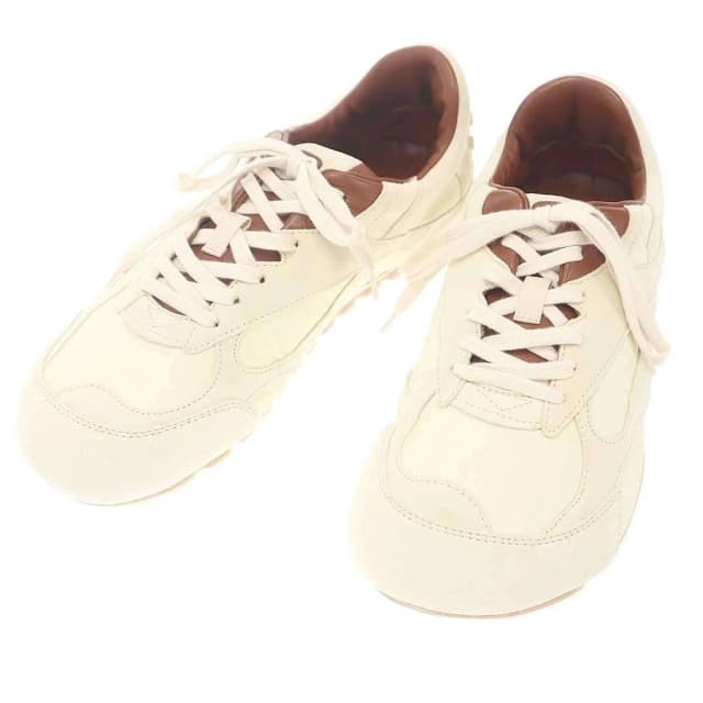 Bottega Veneta Orbit Flash Leather Combination Sneakers Ivory 41 in White Leather from The Reluxe, photo 1 of 1