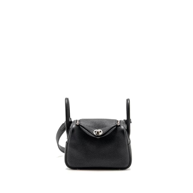 Hermès mini lindy clemence black SHW stamp W in Black Clemence leather from EMIER, photo 1 of 1