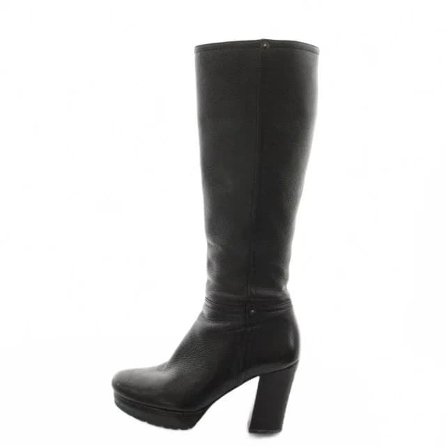 Prada Sport Long Boots Heels Leather Black 36 in Black Leather from The Reluxe, photo 1 of 1