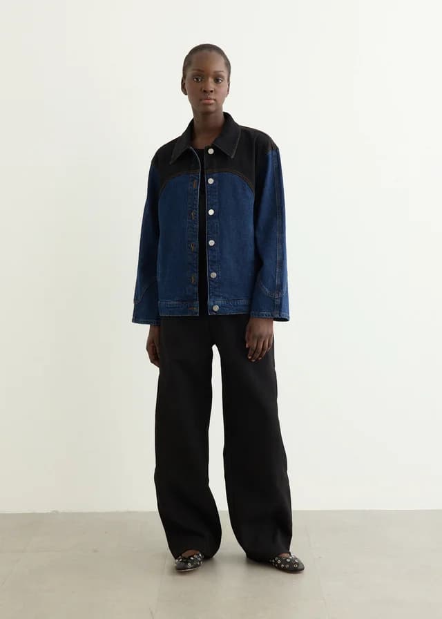 Baum und Pferdgarten Bayson Jacket in Blue Black Mix, image 1 of 1 from Incu