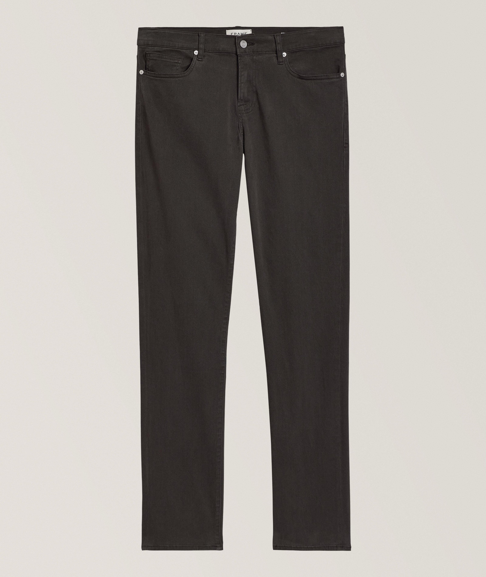 Frame L'Homme Slim Five-Pocket Pants in Brown, image 1 of 1 from Harry Rosen