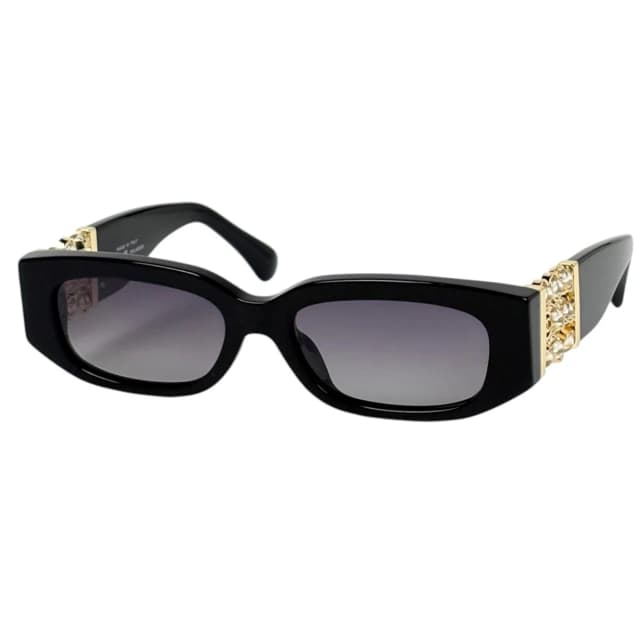 Chanel Oval Shape Sunglasses CC Logo Acetate Costume Pearl Black Eyewear in Black from The Reluxe, photo 1 of 1