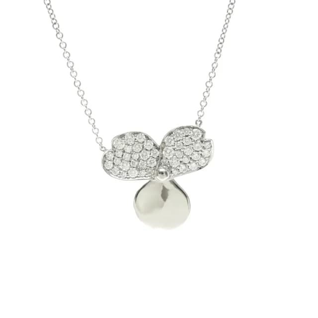 Tiffany & Co. Paper Flower Diamond Necklace Platinum Diamond Men,Women Fashion Necklace (Silver) in Silver Platinum from Elady, photo 1 of 1