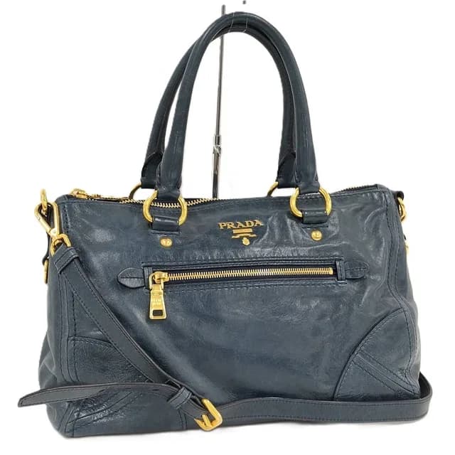 Prada Leather 2-Way Handbag Indigo in Leather from The Reluxe, photo 1 of 1
