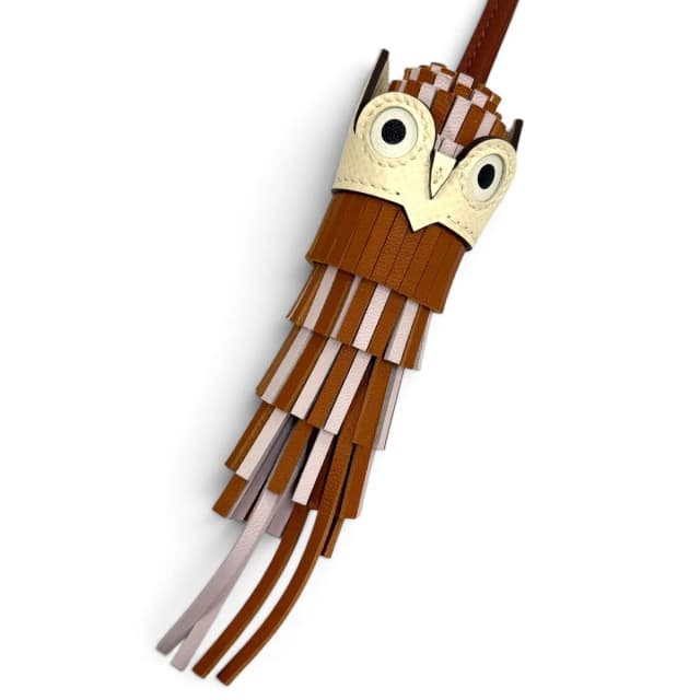 Hermès Chouette Owl Bag Charm Multi in Leather from The Reluxe, photo 1 of 1