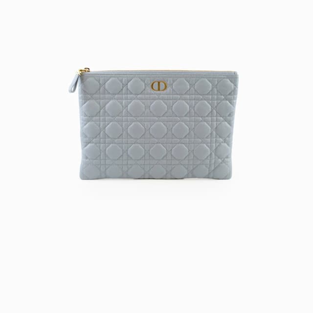Dior Caro Daily Pouch Blue in Blue Leather from The Purse Affair, photo 1 of 1
