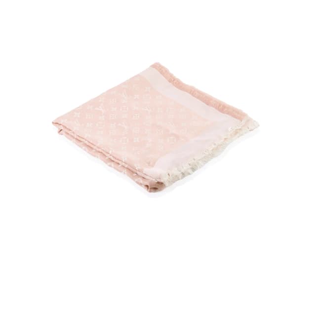 Louis Vuitton Wool Rose Poudre Scarf in Pink Silk from The Purse Affair, photo 1 of 1