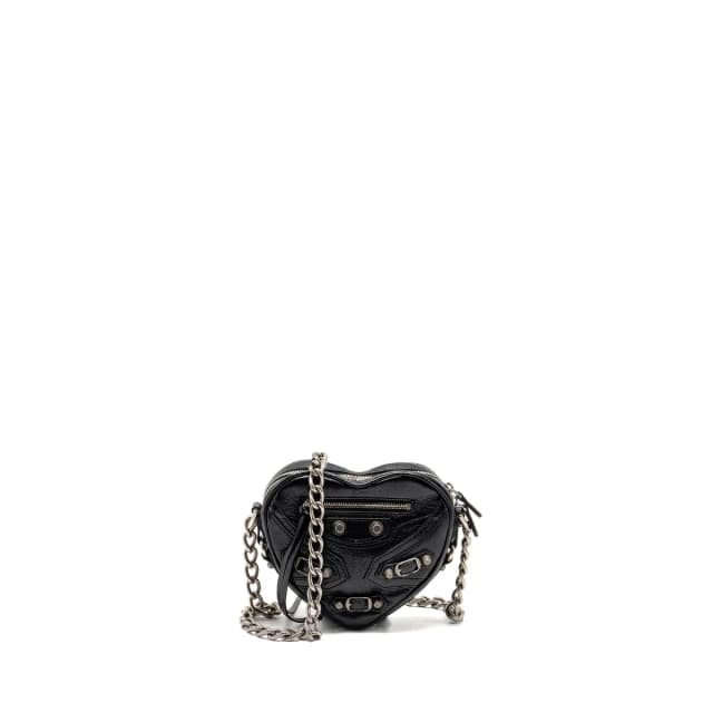 Balenciaga Le Cagole Heart Mini Bag Lambskin Black SHW in Black Lambskin from EMIER, photo 1 of 1
