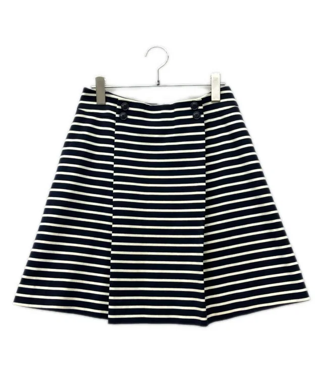 Dior Marine Stripe Flare Skirt 44 in Navy from The Reluxe, photo 1 of 1
