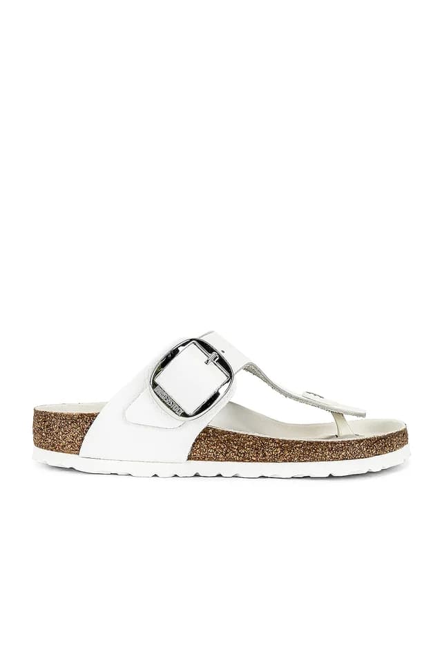 BIRKENSTOCK Gizeh Big Buckle Sandal in White, image 1 of 1 from FWRD