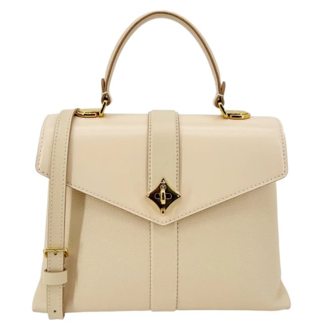 Louis Vuitton Rose Des Vents PM Grained Leather Top Handle Crossbody Bag Creme in Pink Caviar leather from Dallas Designer Handbags, photo 1 of 1
