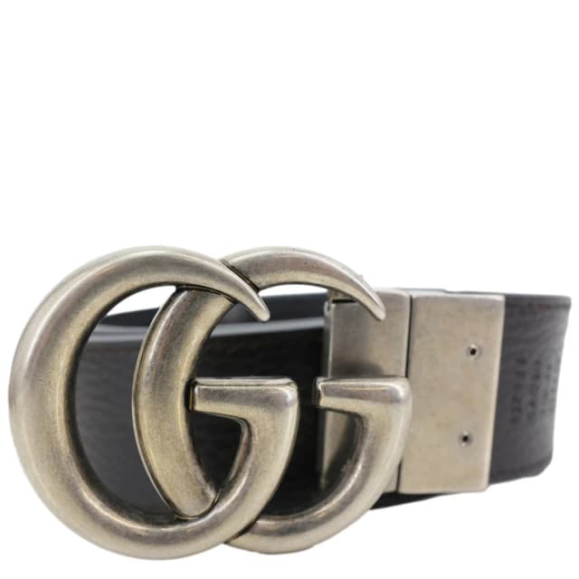 Gucci GG Buckle Leather Belt Black 627055 110/44 in Black Leather from Dallas Designer Handbags, photo 1 of 1