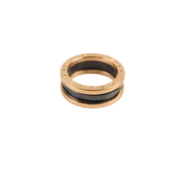 Bvlgari B.zero1 Two Band Ring Rose Gold / Black in Black Ceramic from The Purse Affair, photo 1 of 1