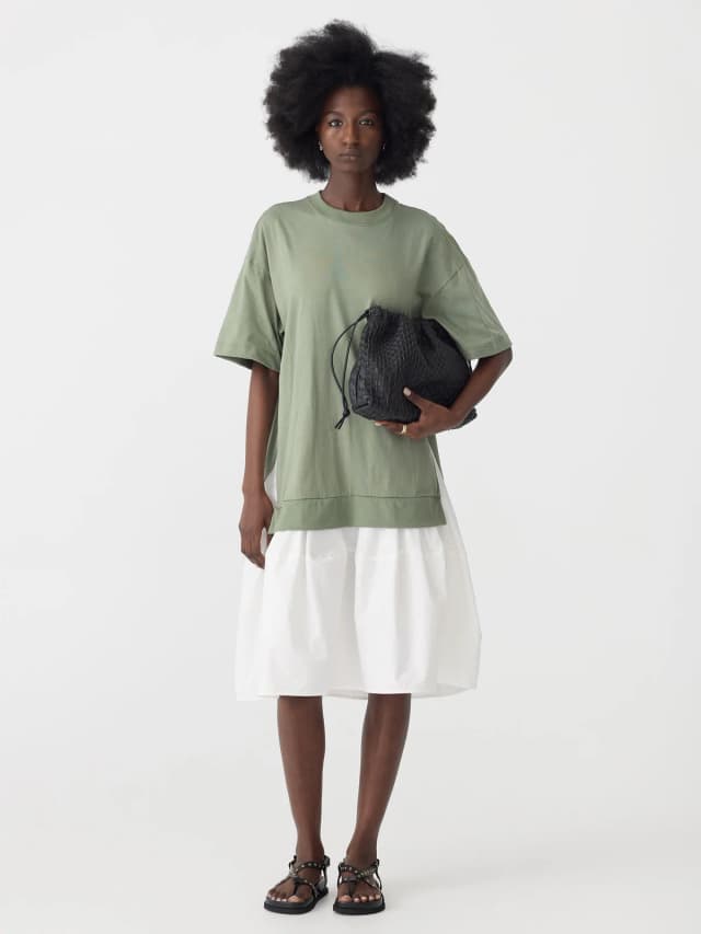 Bassike Contrast Panelled Dress, image 1 of 1 from bassike
