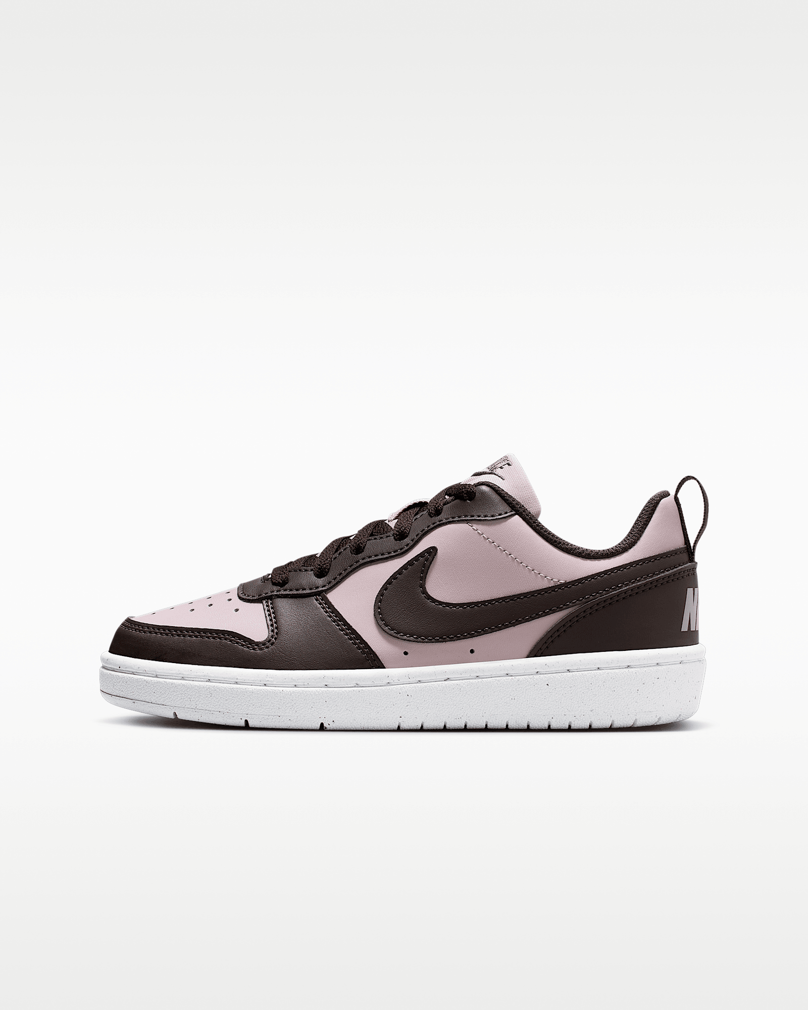 Nike Court Borough Low Recraft in Particle Rose/Light Army/White/Velvet Brown, image 1 of 1 from Nike