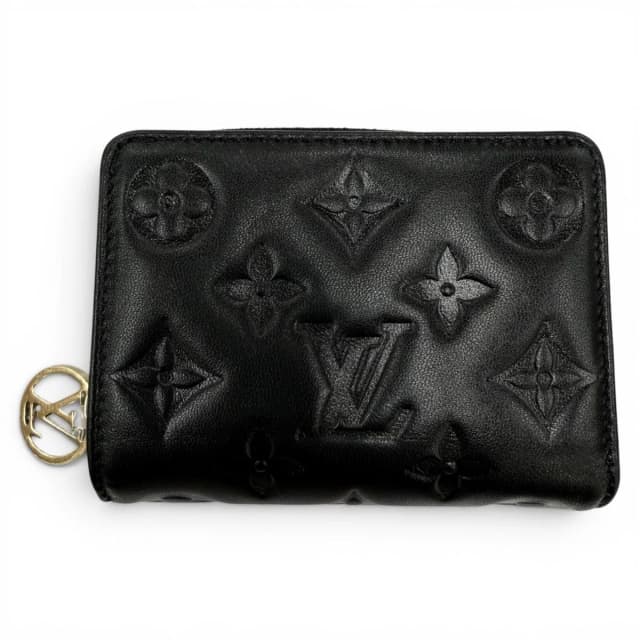 Louis Vuitton Portefeuille Lambskin Monogram Compact Wallet Black in Black Lambskin from The Reluxe, photo 1 of 1