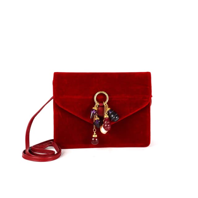 Loewe Bag Red in Red Velvet from The Purse Affair, photo 1 of 1
