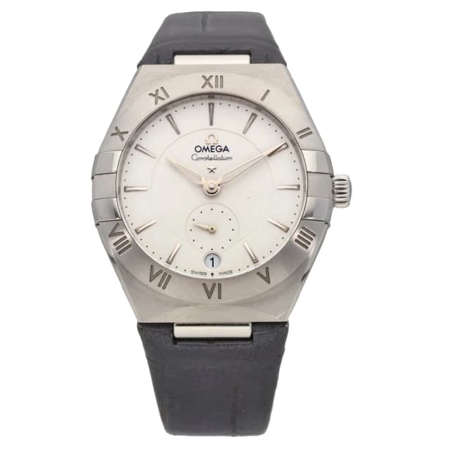 Omega Constellation 131.13.34.20.02.001 34mm Stainless Steel Watch in Leather from H&T, photo 1 of 1