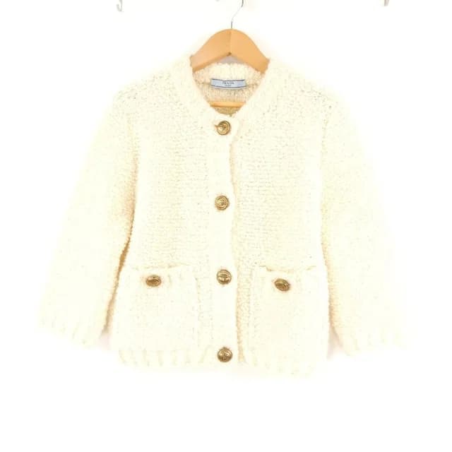 Prada Boucle Mohair Cardigan 38 Bargin Wool and 3/4 Jacket in Wool from The Reluxe, photo 1 of 1