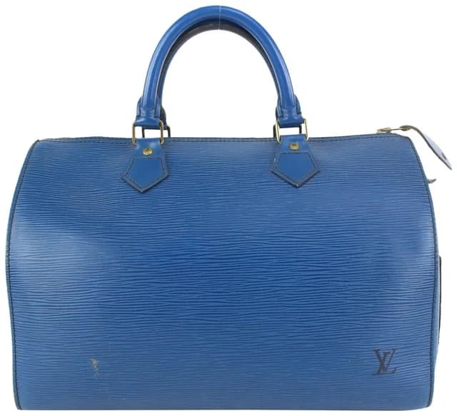 Louis Vuitton Blue Epi Leather Toledo Speedy 30 Boston Bag MM in Blue Leather from Bagriculture, photo 1 of 1